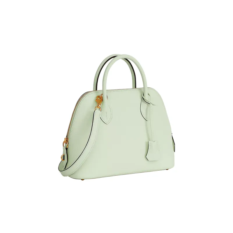 HERMES Bolide Epsom Calfskin Bowling Bag, Crossbody Handbag Regular Women's 0S Vert Fizz Bubble Green-1