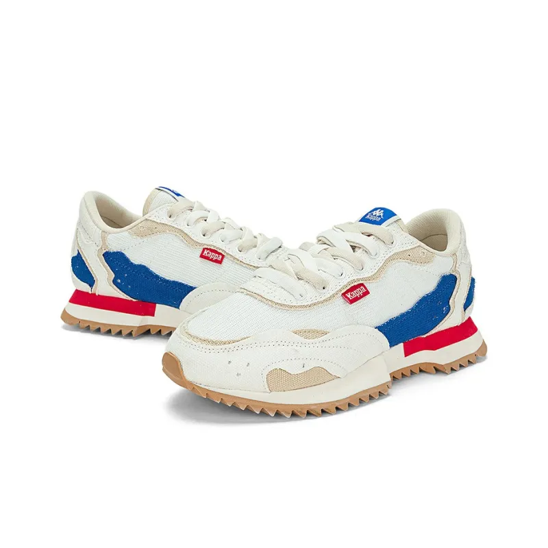 Kappa Anti Slip Wear Resistant Low Top Casual Running Shoes Unisex White Blue-3