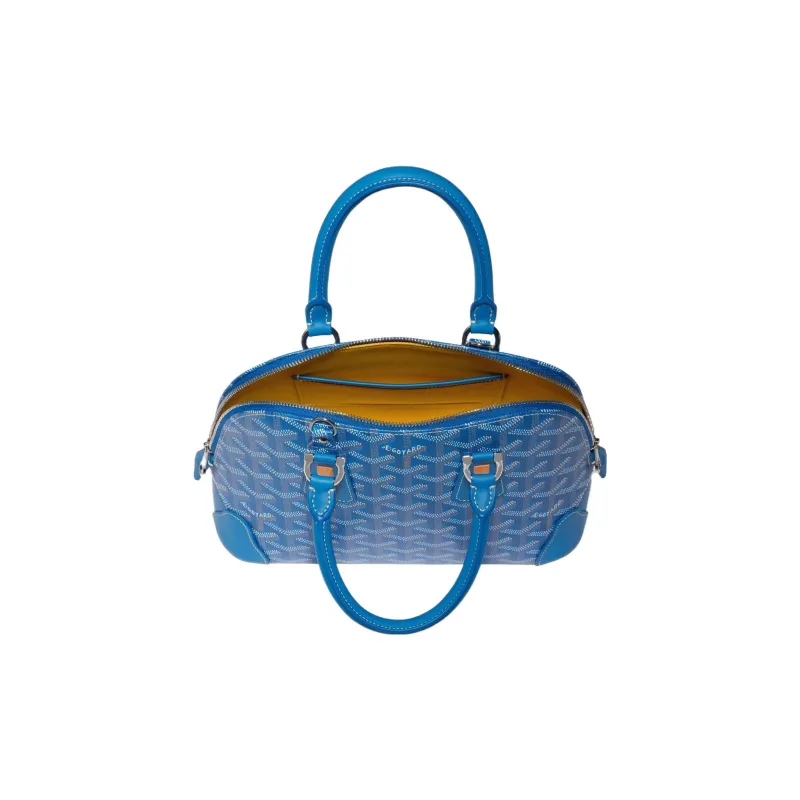 GOYARD Vendôme Canvas With Calfskin Dome Bag Handbag, Shoulder Bag Mini Women's Blue-2