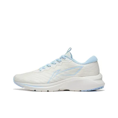 LiNing YunQue Anti-Slip And Wear-Resistant Breathable Low-Top Running Shoes Women's White Blue