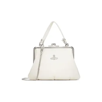 Vivienne Westwood Granny Frame Synthetic Leather Shoulder Bag, Crossbody Bag, Handbag Regular Women's White
