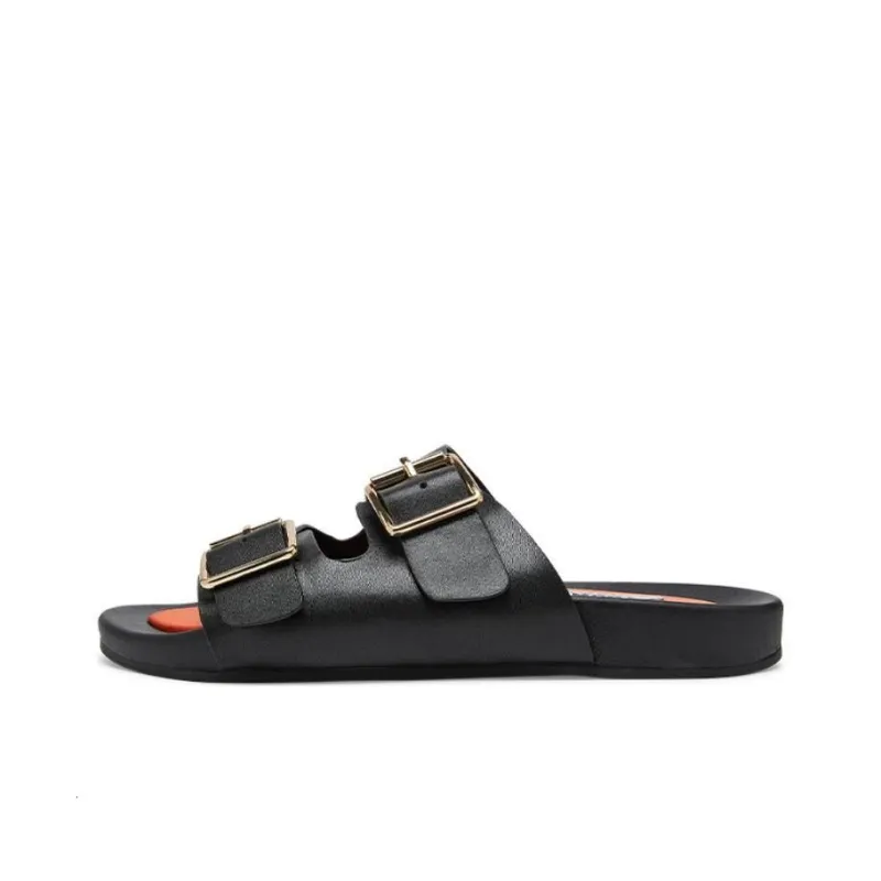 TOOMANYSHOES Slide Slippers Women's Black-0