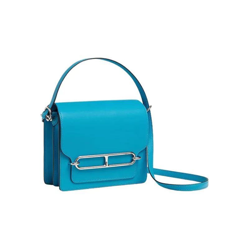 HERMES Roulis Swift Calfskin Pig Nose Bag Handbag Shoulder Bag Crossbody Bag Mini Women's 0F Bleu Frida Frida Blue-1