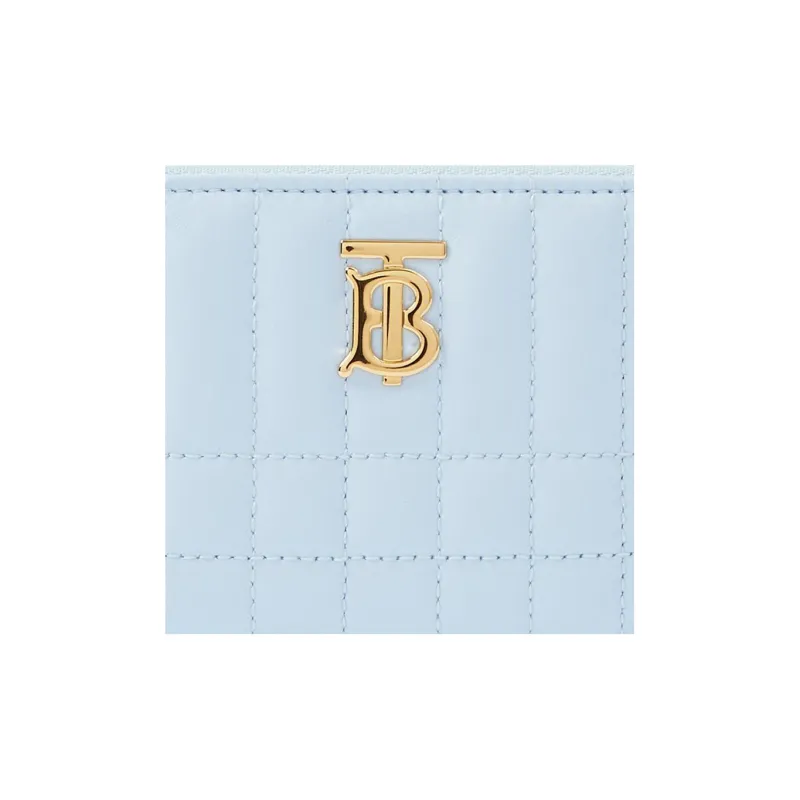 Burberry Lola Bag Sheepskin Wallet Women's Light Blue-4