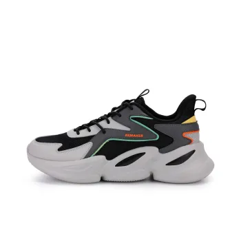 QIAODAN Anti Slip Wear Resistant Low Top Casual Running Shoes Men's Black Gray