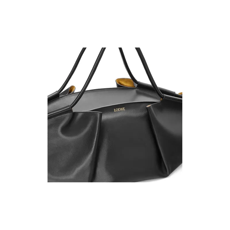 LOEWE Bright Nappa Calfskin Dumpling Bag, Shoulder Bag, Crossbody Bag, Handbag Regular Women's Black-4