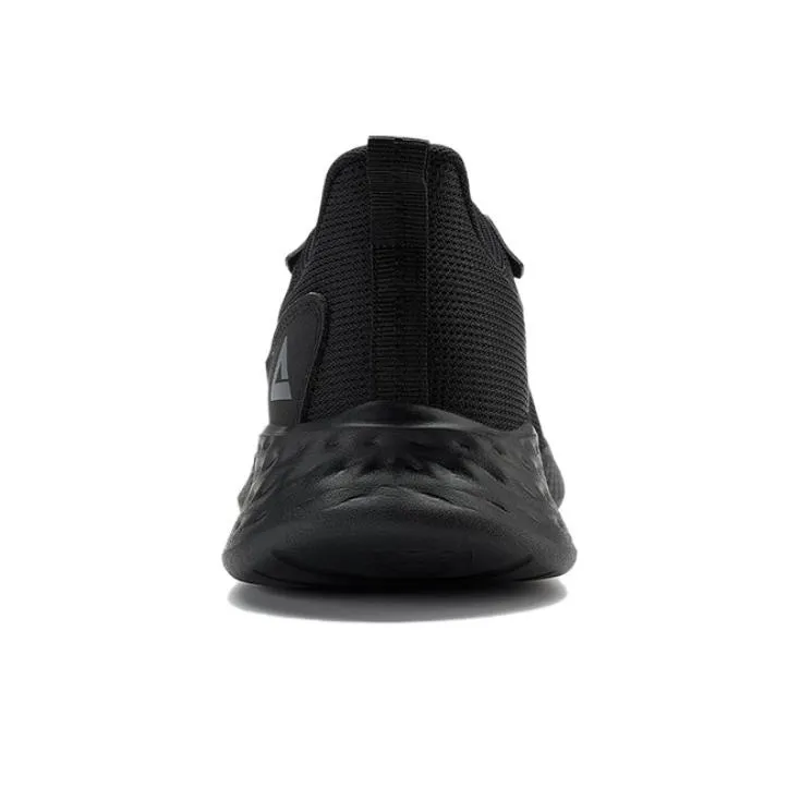 PEAK Slip Resistant Abrasion Resistant Shock Absorbers Low Top Running Shoes Men's All Black-3