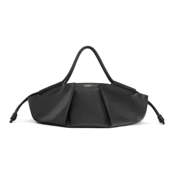 LOEWE Bright Nappa Calfskin Dumpling Bag, Shoulder Bag, Crossbody Bag, Handbag Regular Women's Black
