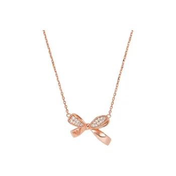 EMPORIO ARMANI 925 Sterling Silver Necklaces Women's Rose Gold