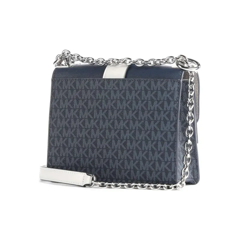 MICHAEL KORS Leather Small Square Bag, Chain Bag, Envelope Bag, Shoulder Bag, Crossbody Bag Small Size Women's Blue-2