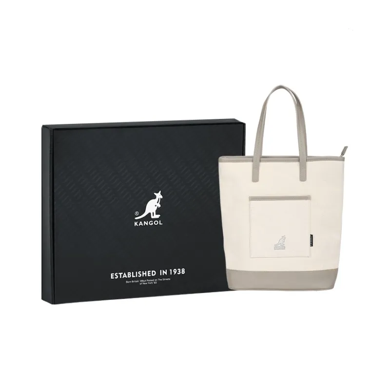 KANGOL Canvas Tote Bag Shopping Bag Handbag Shoulder Bag Crossbody Bag Large Size Women's Multicolor-7