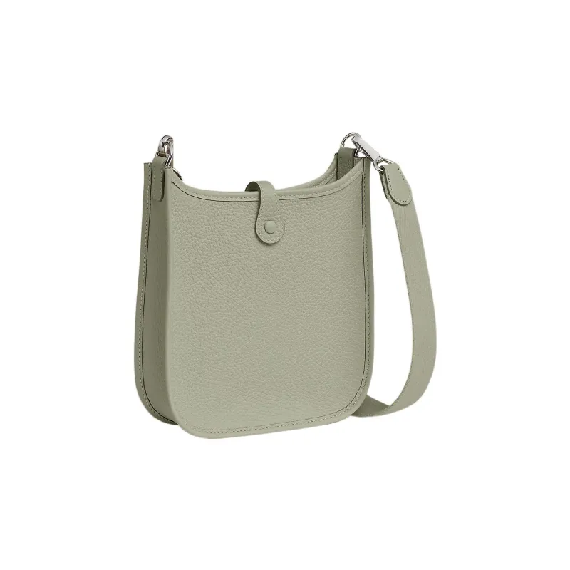 HERMES Evelyne Clemence Bullock Leather Crossbody Bag, Shoulder Bag Mini Women's Granite Gray-2