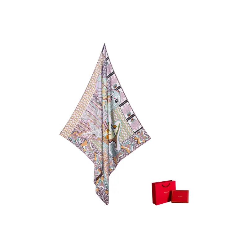 WENSLI Silk Scarves Unisex-4