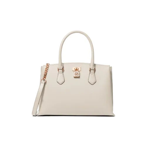 MICHAEL KORS MK Ruby Cow Leather Artificial Leather One Shoulder Handbags Medium Size Women's Milk White