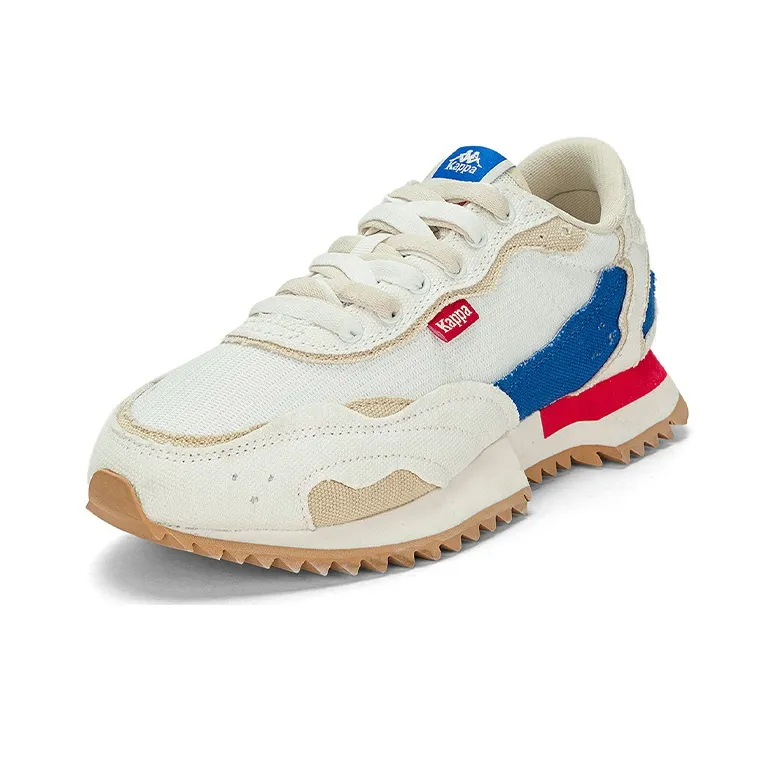 Kappa Anti Slip Wear Resistant Low Top Casual Running Shoes Unisex White Blue-1