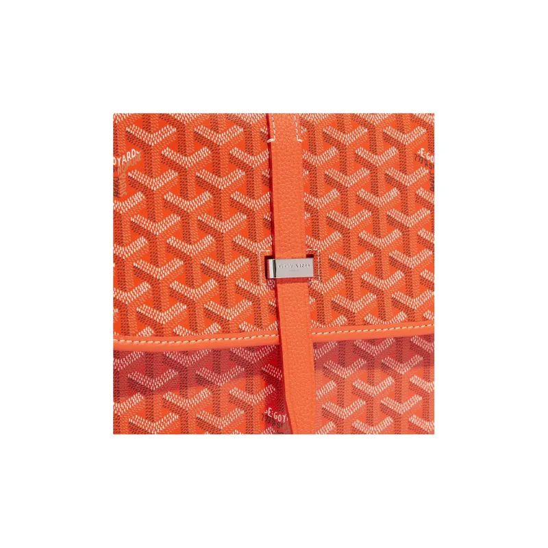 GOYARD Belvédère Canvas With Leather Crossbody Bag, Shoulder Bag Unisex Orange-4