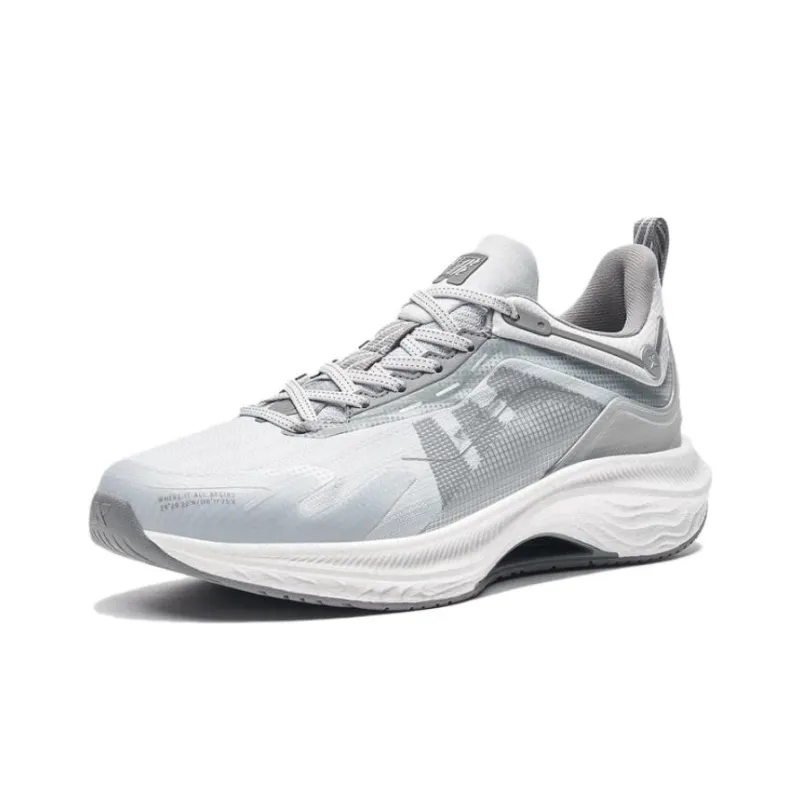 XTEP Leap 2.0 Anti Slip And Wear Resistant Breathable Low Top Running Shoes Men's Moonlight Gray-1