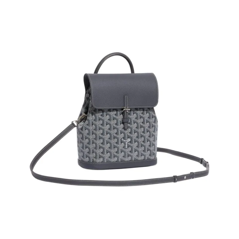 GOYARD Alpin Canvas With Leather Backpack Mini Unisex Gray-2