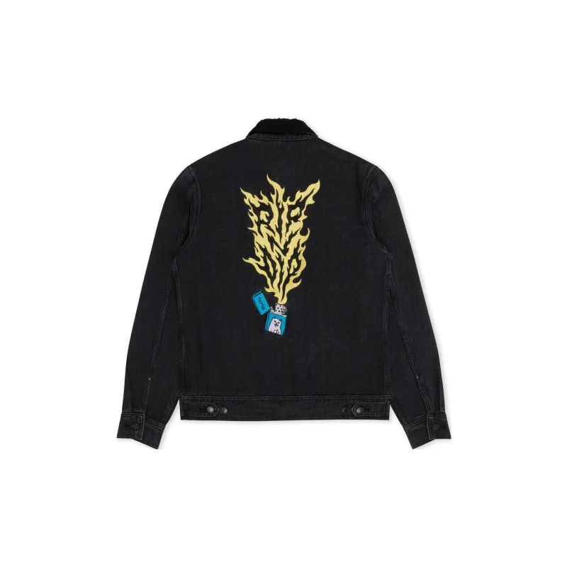 RIPNDIP Denim Jackets Unisex Black-1