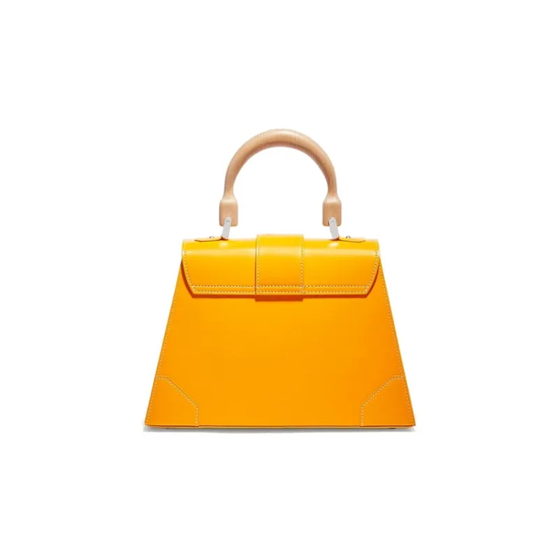 GOYARD Saigon Cross-Grain Calfskin Shoulder Bag Crossbody Bag Handbag Small Size Unisex Yellow-2