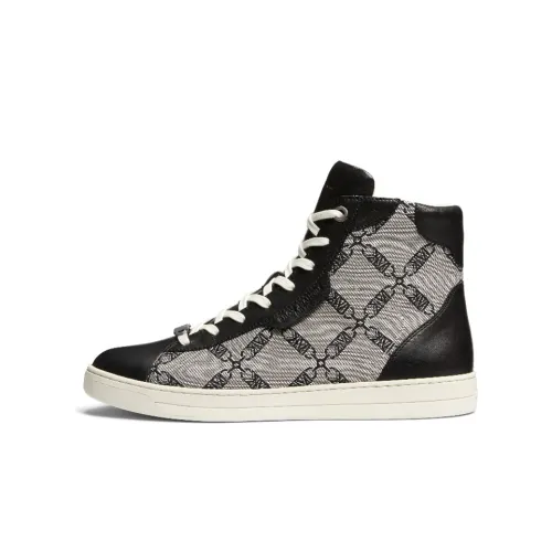 MICHAEL KORS Keating High Top Stylish Skateboarding Shoes Men's Beige Black