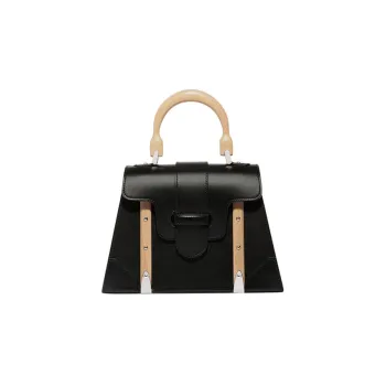 GOYARD Saigon Cross-Grain Calfskin Shoulder Bag Crossbody Bag Handbag Small Size Unisex Black