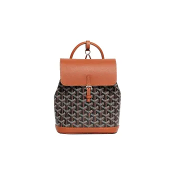 GOYARD Alpin Canvas With Leather Backpack Mini Unisex Brown