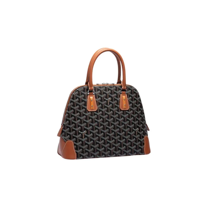 GOYARD Vendôme Canvas With Leather Shoulder Bag Crossbody Bag Handbags Small Size Unisex Brown-1