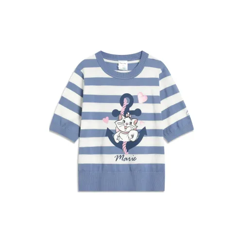 Disney X LINING Disney T-Shirts Women's Off White Hometown Blue