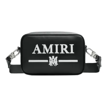 AMIRI Calfskin Camera Bag Shoulder Bag Crossbody Bag Regular Unisex Black