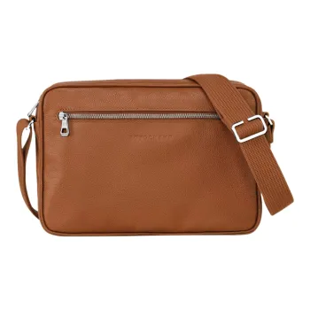 LONGCHAMP Le Foulonné Cow Leather Camera Bag Shoulder Bag Crossbody Bag Medium Size Men's Brown