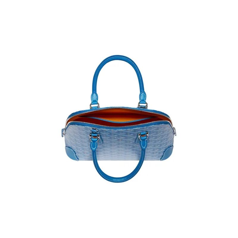 GOYARD Vendôme Canvas With Leather Shoulder Bag Crossbody Bag Handbags Small Size Unisex Blue-2