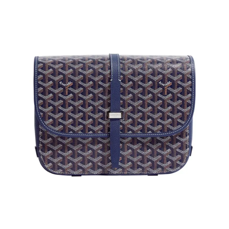 GOYARD Belvédère Canvas With Leather Crossbody Bags Shoulder Bags Unisex Marine Blue-1