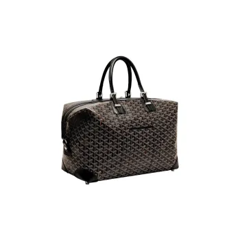 GOYARD Bowling Canvas With Leather Shoulder Bag Crossbody Bag Handbag Travel Bag Unisex Black