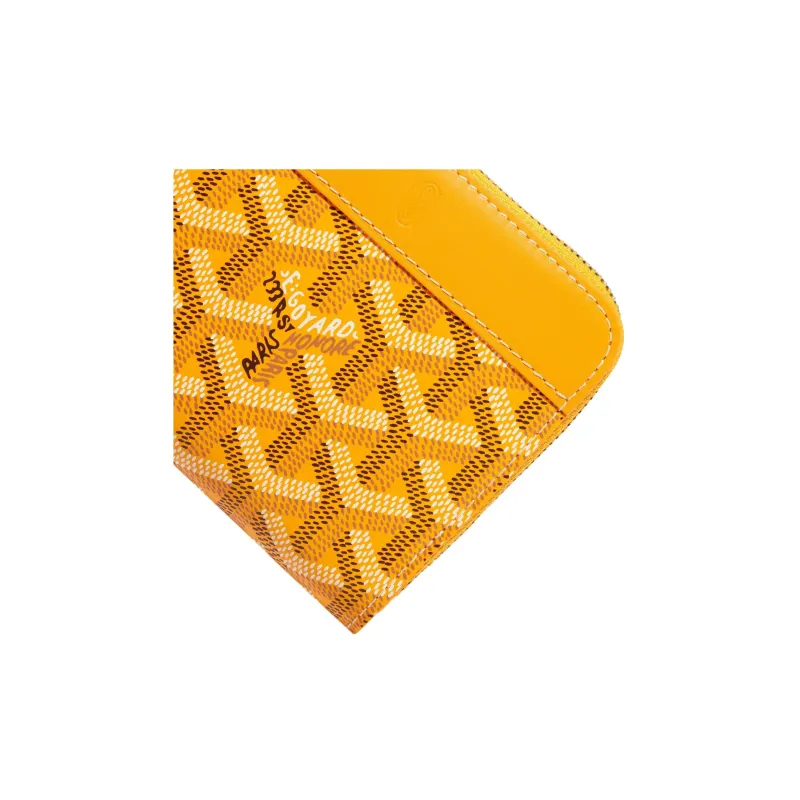 GOYARD MATIGNON Canvas With Leather Wallet Small Size Unisex Yellow-2