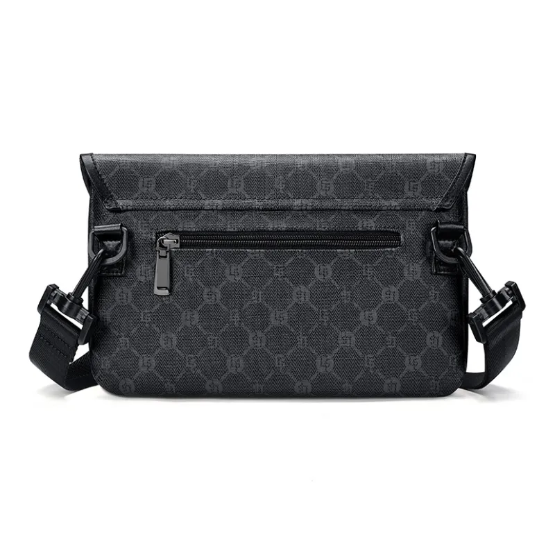 GOLF PVC Cell Phone Pouch Envelope Bag Crossbody Bag Shoulder Bag Small Size Men's Black-2