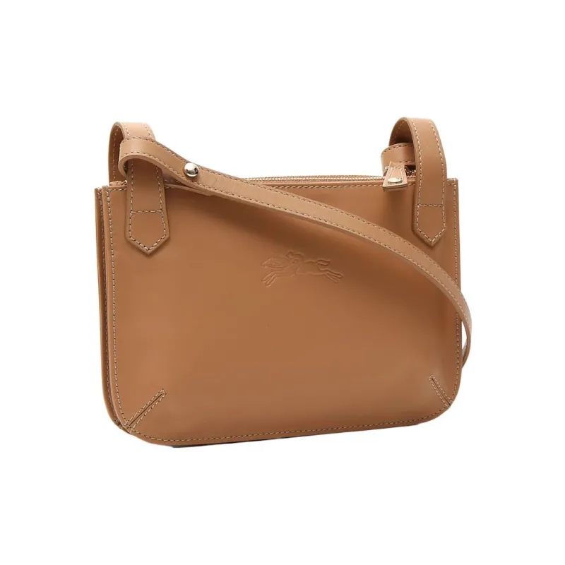 LONGCHAMP Leather Shoulder Bag Women's Brown-2