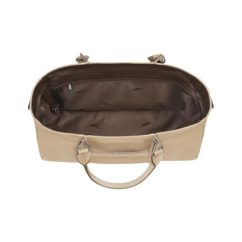 LONGCHAMP 3D Calfskin With Sheepskin Trim Shoulder Bag Crossbody Bag Handbag Medium Size Women's Beige-3
