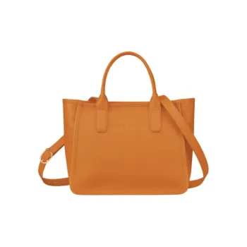 LONGCHAMP Le Foulonné Cow Leather Tote Bag Shopping Bag Shoulder Bag Crossbody Bag Handbag Medium Size Women's Yellow