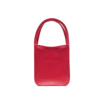 LONGCHAMP Le Foulonné Cow Leather Storage Bag, One Shoulder Handbag Extra Small Women's Red
