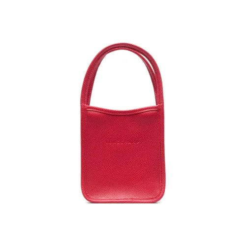 LONGCHAMP Le Foulonné Large Cow Leather Storage Bag One Shoulder Handbag Extra Small Women's Red