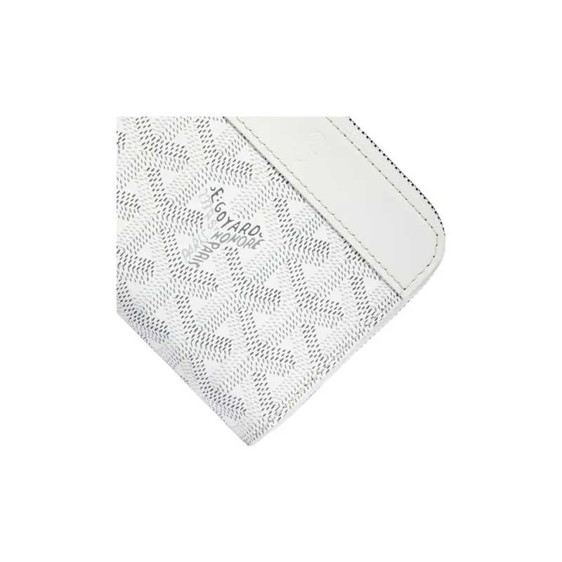 GOYARD MATIGNON Canvas With Leather Wallet Small Size Unisex White-2