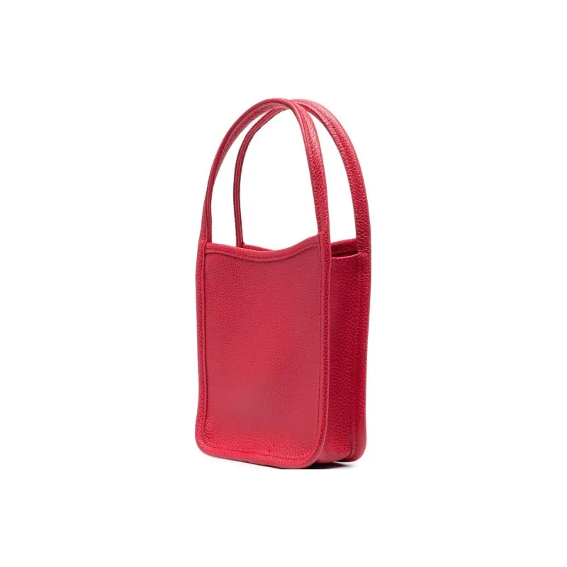 LONGCHAMP Le Foulonné Cow Leather Storage Bag, One Shoulder Handbag Extra Small Women's Red-1
