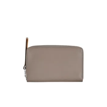 LONGCHAMP Le Pliage City Coated Canvas With Leather Wallet Women's Camel Gray
