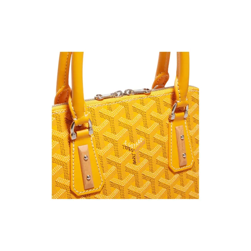 GOYARD Vendôme Canvas With Leather Shoulder Bag Crossbody Bag Handbags Small Size Unisex Yellow-3
