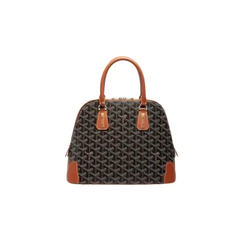 GOYARD Vendôme Canvas With Leather Shoulder Bag Crossbody Bag Handbags Small Size Unisex Brown