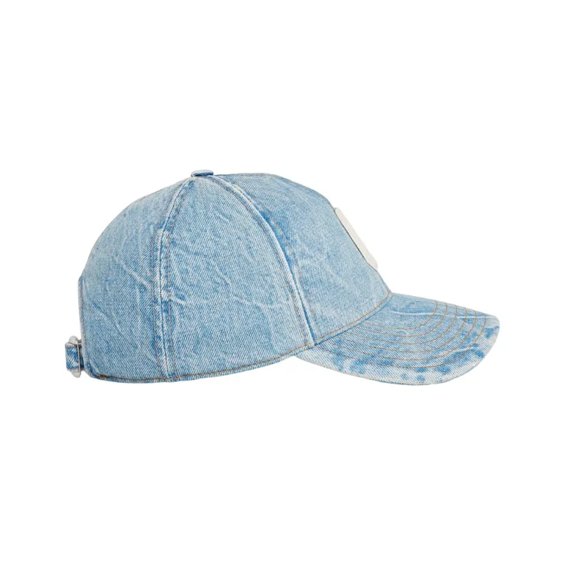 CELINE Initial Baseball Cap In Denim-2