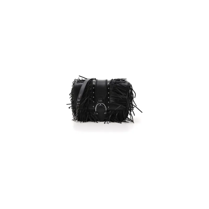 LONGCHAMP Leather Envelope Bag Shoulder Bags Women's Black-0