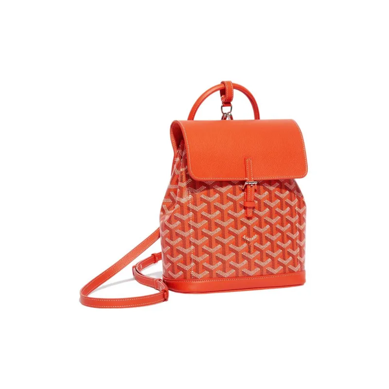 GOYARD Alpin Canvas With Leather Backpack Mini Unisex Orange-1