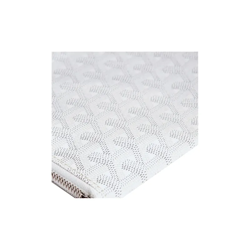 GOYARD SENAT Canvas With Leather Wallet, Toiletry Bag, Clutch Unisex White-2